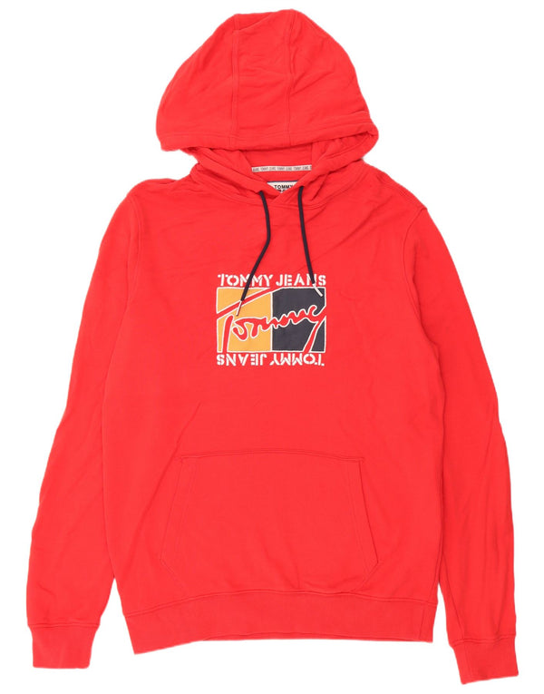 Tommy Hilfiger moletom com capuz gráfico masculino XL algodão vermelho
