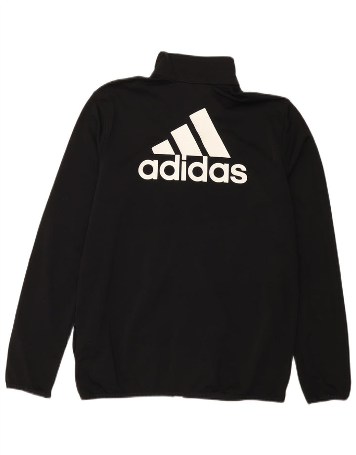 Casaco de treino gráfico Adidas Boys 13-14 anos preto poliéster