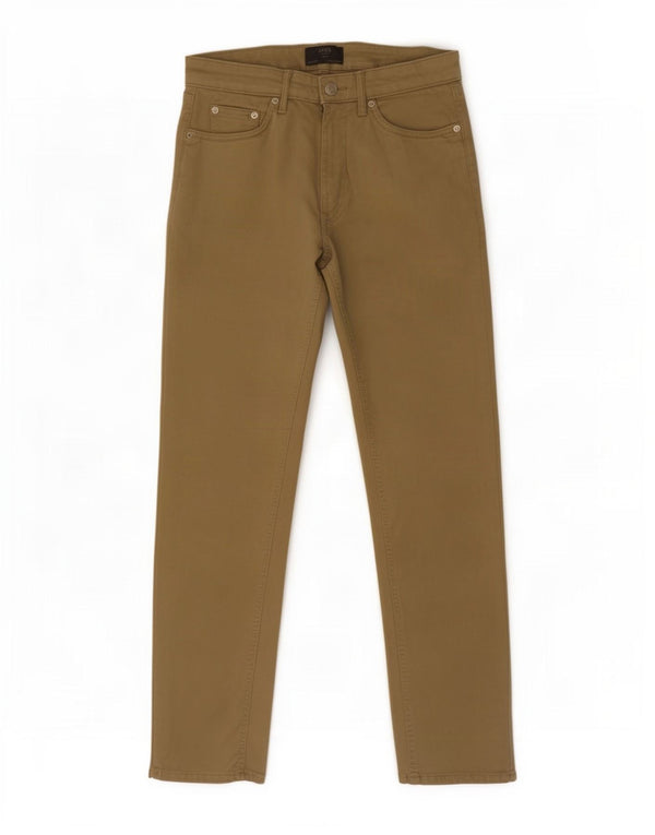 Marks & Spencer Mens Slim Casual Trousers W30 L29 Beige Cotton