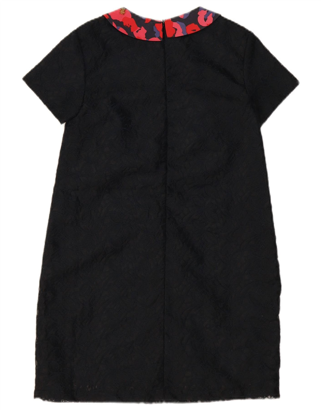 Vestido básico feminino Catimini 11-12 anos preto floral poliéster