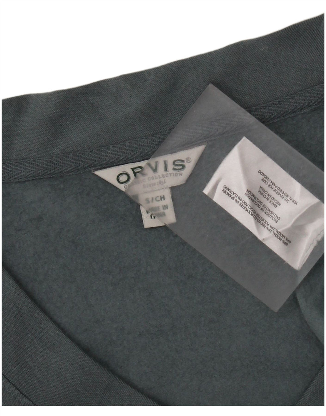 Suéter oversized feminino ORVIS Reino Unido 10 pequeno azul modal