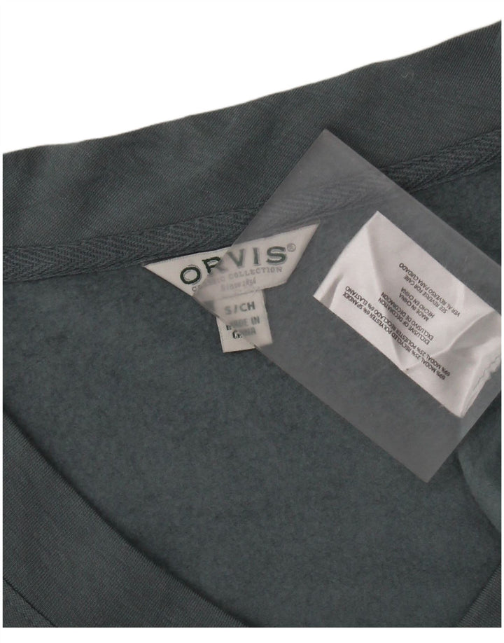 Suéter oversized feminino ORVIS Reino Unido 10 pequeno azul modal