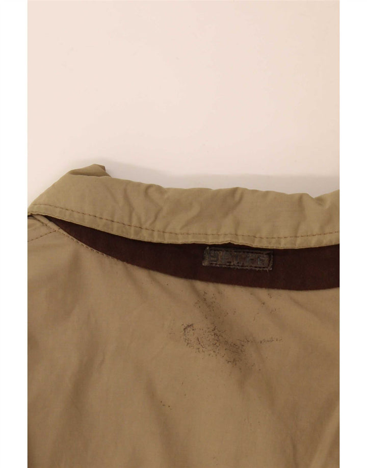 Jaqueta bomber masculina Belfe UK 40 grande algodão bege