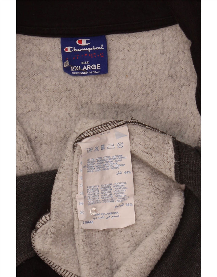 Jaqueta masculina Champion 2XL algodão manchado cinza