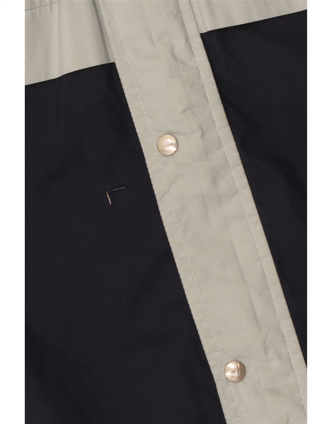 Jaqueta de chuva masculina com capuz K-Way UK 38 poliéster colorblock azul marinho médio