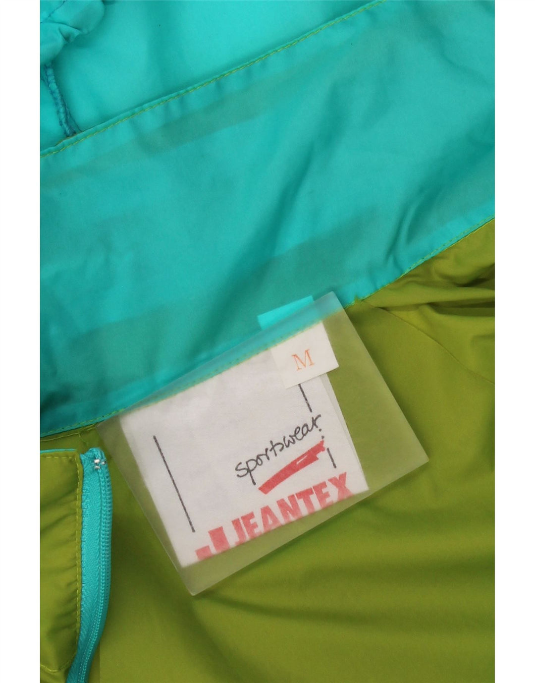 Jaqueta de chuva masculina J Jeantex com capuz UK 38 poliamida colorblock verde médio