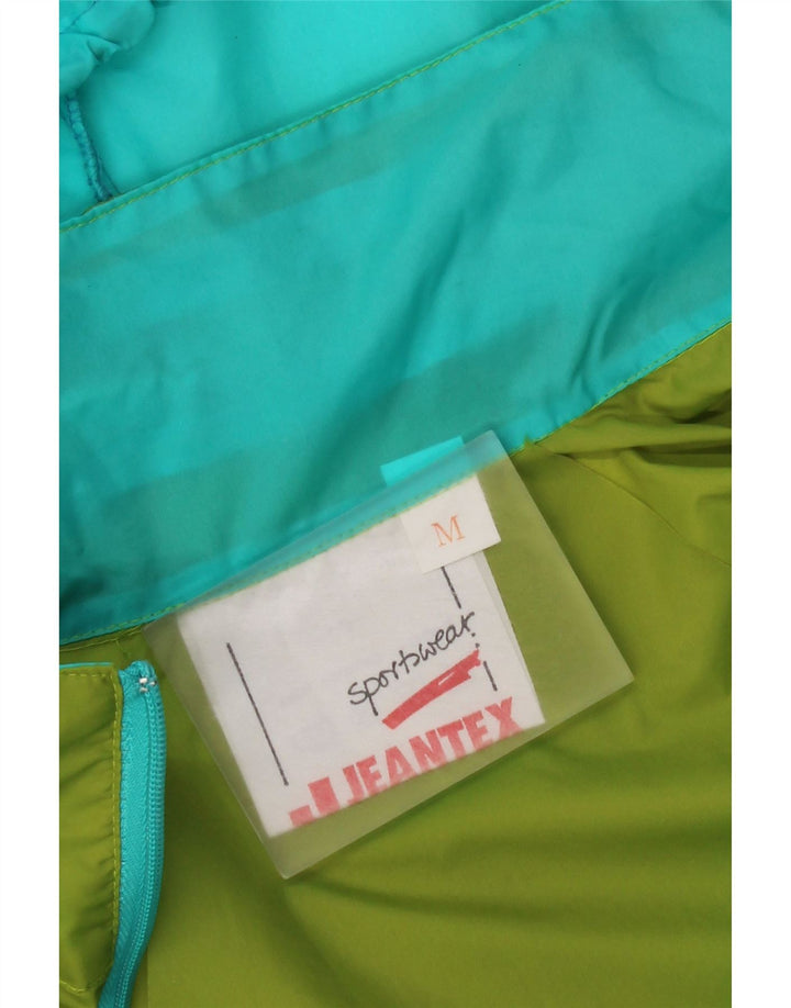 Jaqueta de chuva masculina J Jeantex com capuz UK 38 poliamida colorblock verde médio