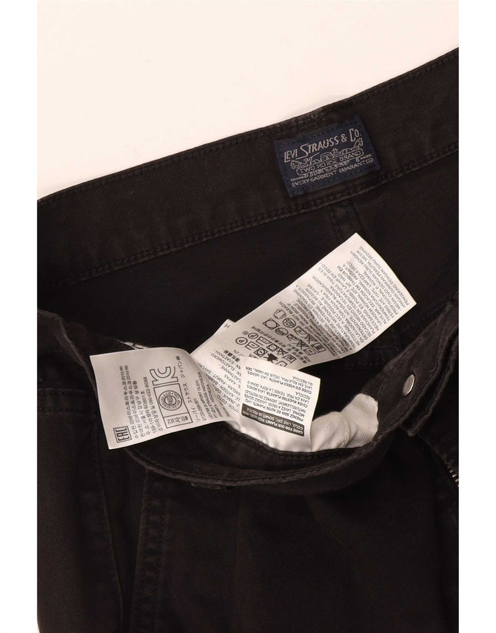 Jeans femininos Levi's Slim W29 L32 algodão preto