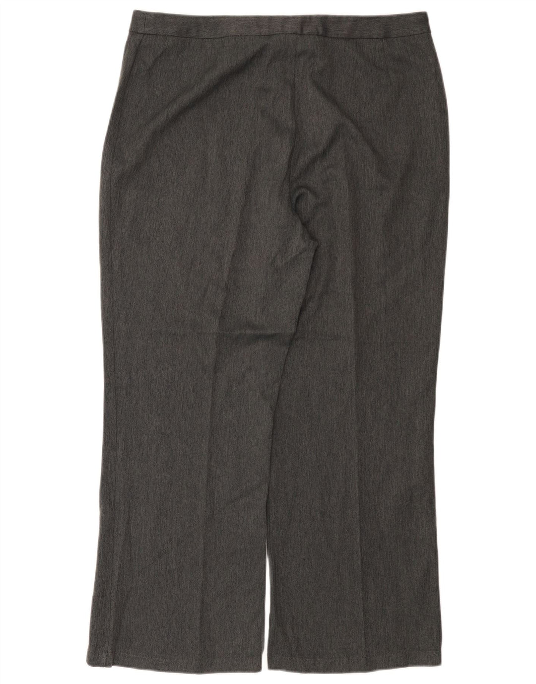 Calça feminina Marks & Spencer de terno reto W36 L28 espinha de peixe cinza