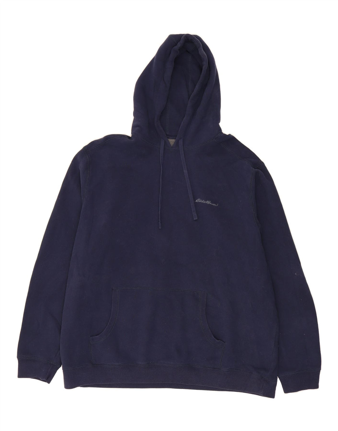 EDDIE BAUER Mens Tall Hoodie Jumper 2XL Navy Blue Cotton Vintage Eddie Bauer and Second-Hand Eddie Bauer from Messina Hembry 