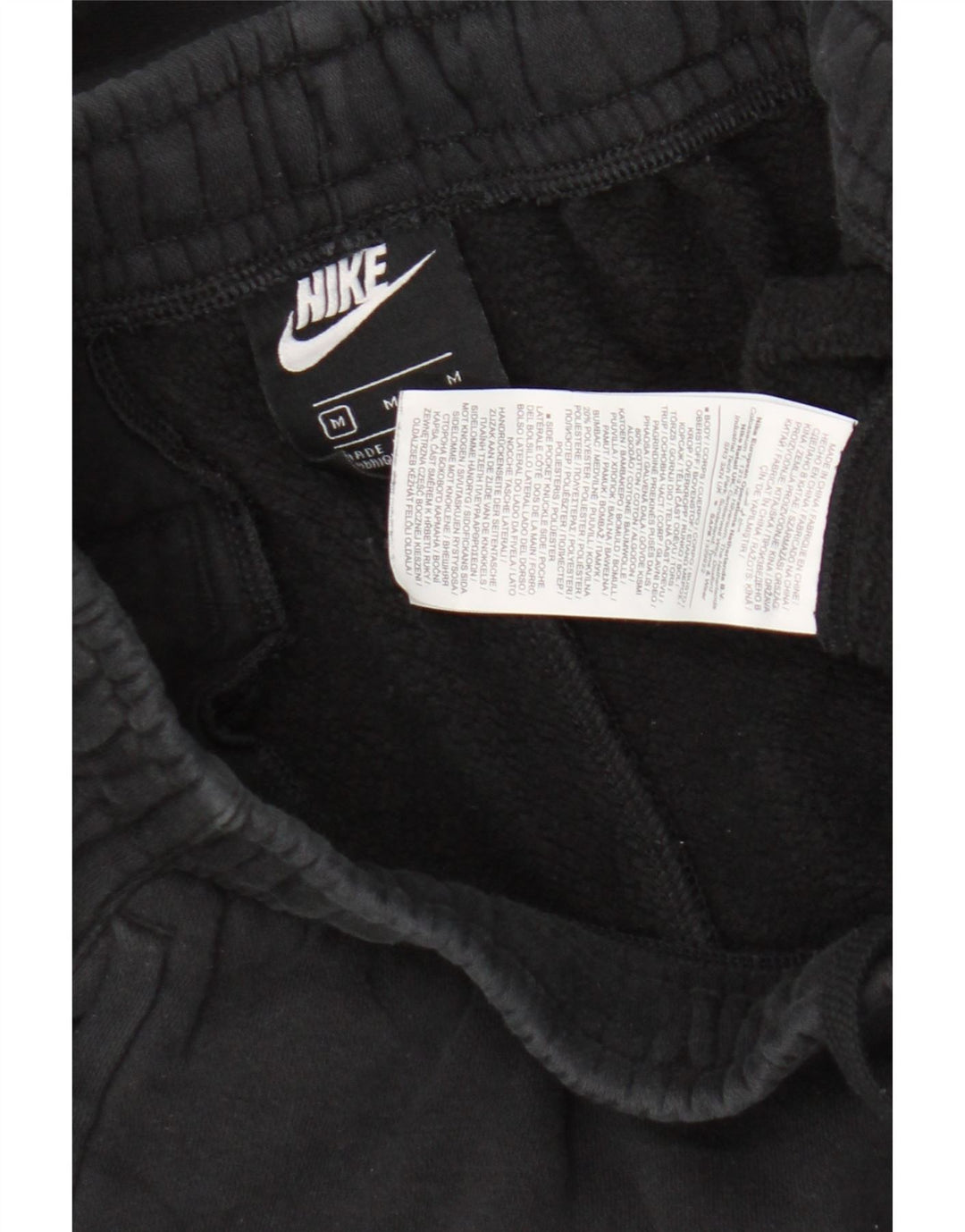 Nike Mens Treino Calças Joggers Médio Algodão Preto