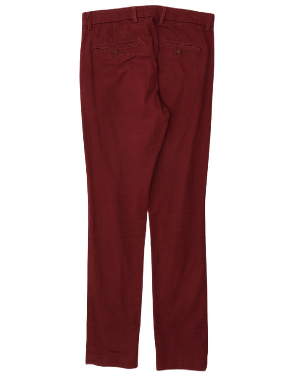Calças Chino Skinny Masculinas Gap W30 L32 Algodão Borgonha