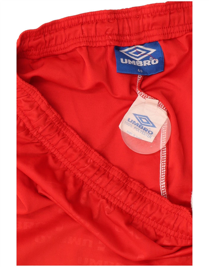 Shorts esportivos gráficos masculinos da Umbro XL poliéster vermelho