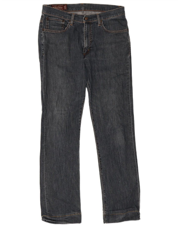Marlboro Classics Mens Straight Jeans W33 L31 Azul Algodão