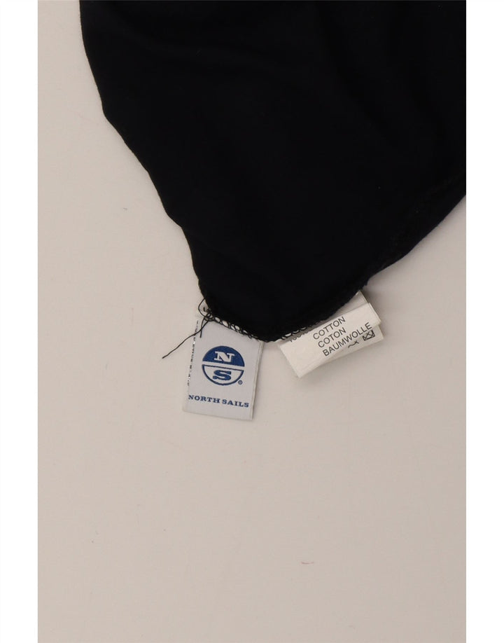 Top gráfico masculino NORTH SAILS manga comprida grande algodão azul marinho
