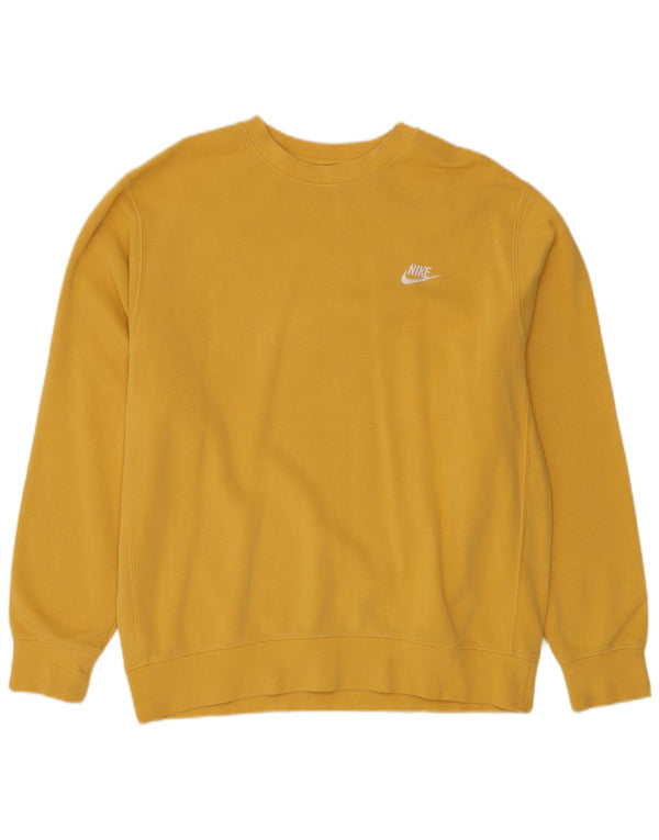Moletom masculino NIKE Jumper grande algodão amarelo