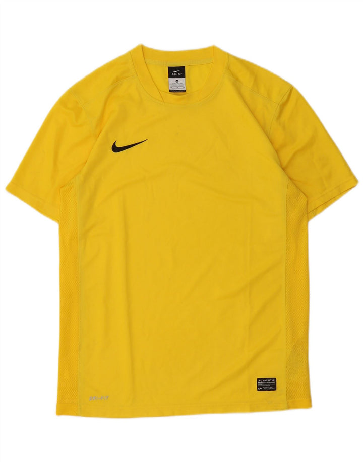 Camiseta masculina Nike Dri Fit Top poliéster amarelo médio