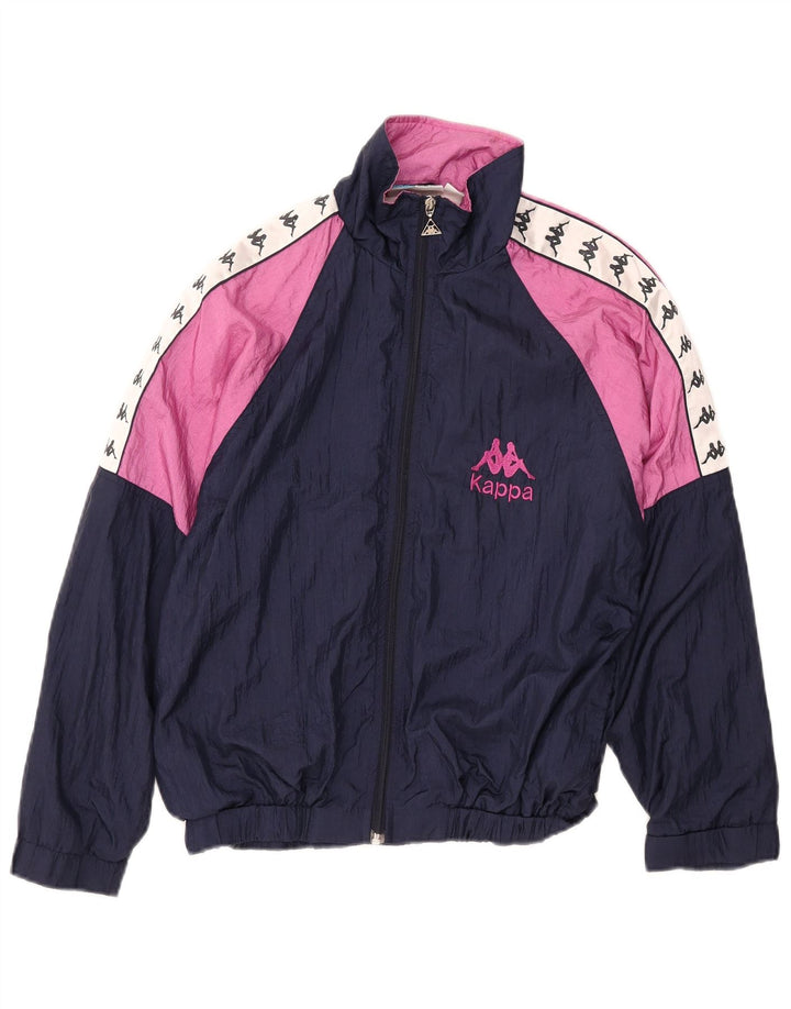 Jaqueta KAPPA Boys Graphic Tracksuit 13-14 anos Azul marinho Colourblock