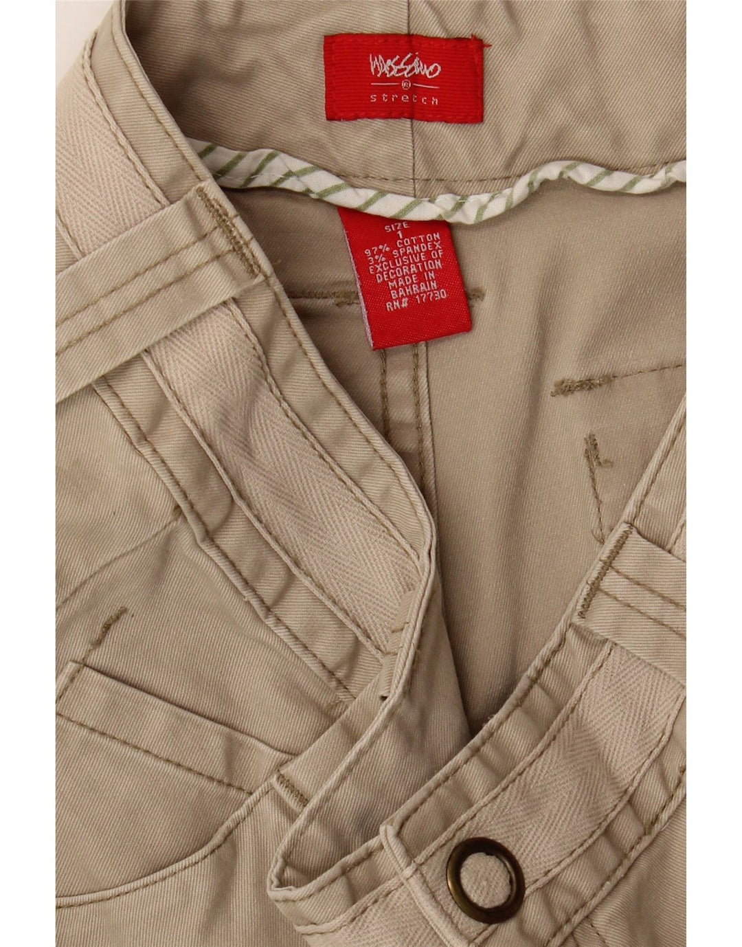 MOSSIMO Womens Bootcut Casual Trousers US 1 XS W28 L32 Beige Cotton Vintage Mossimo and Second-Hand Mossimo from Messina Hembry 
