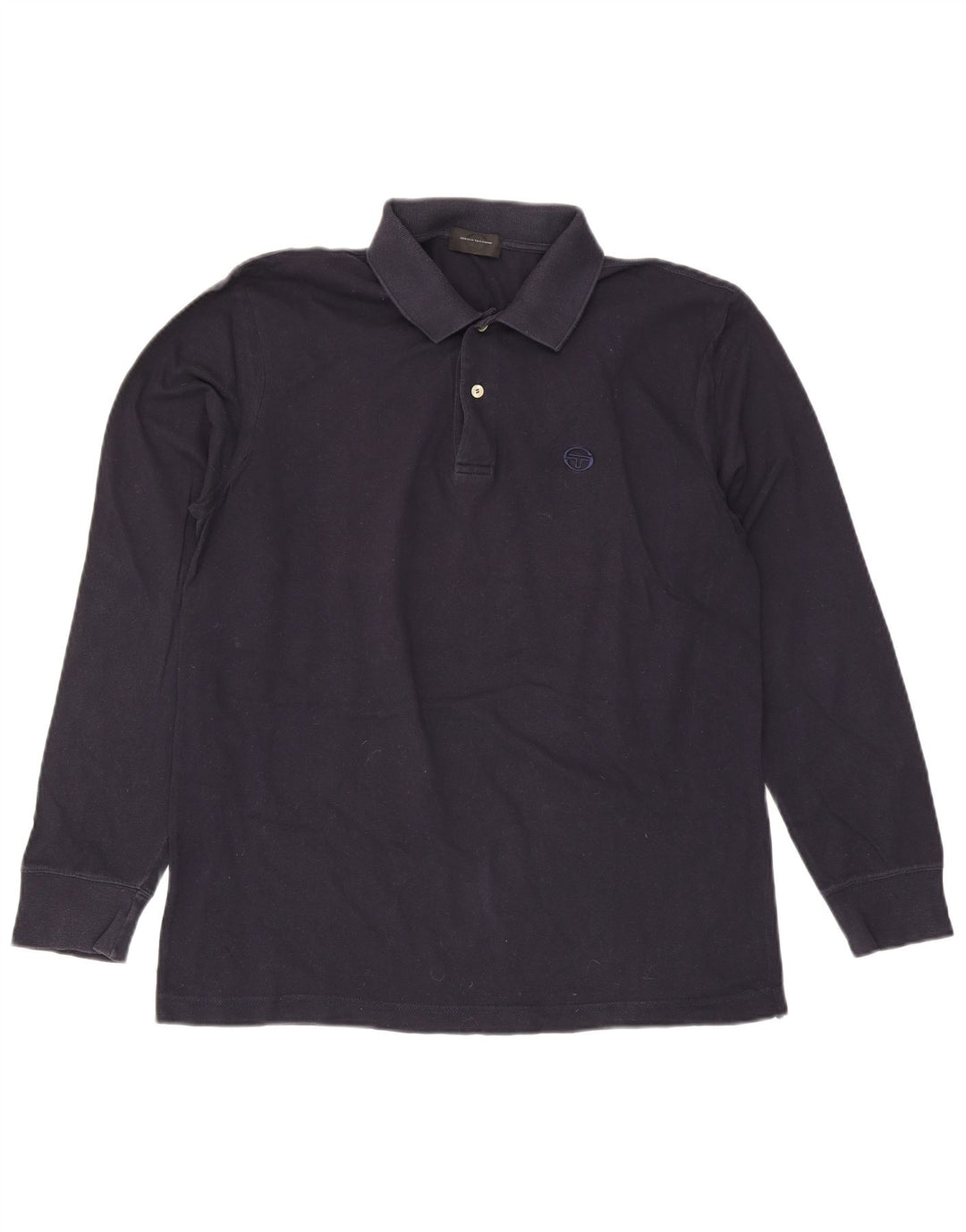 Camisa pólo masculina de manga comprida Sergio Tacchini grande azul marinho