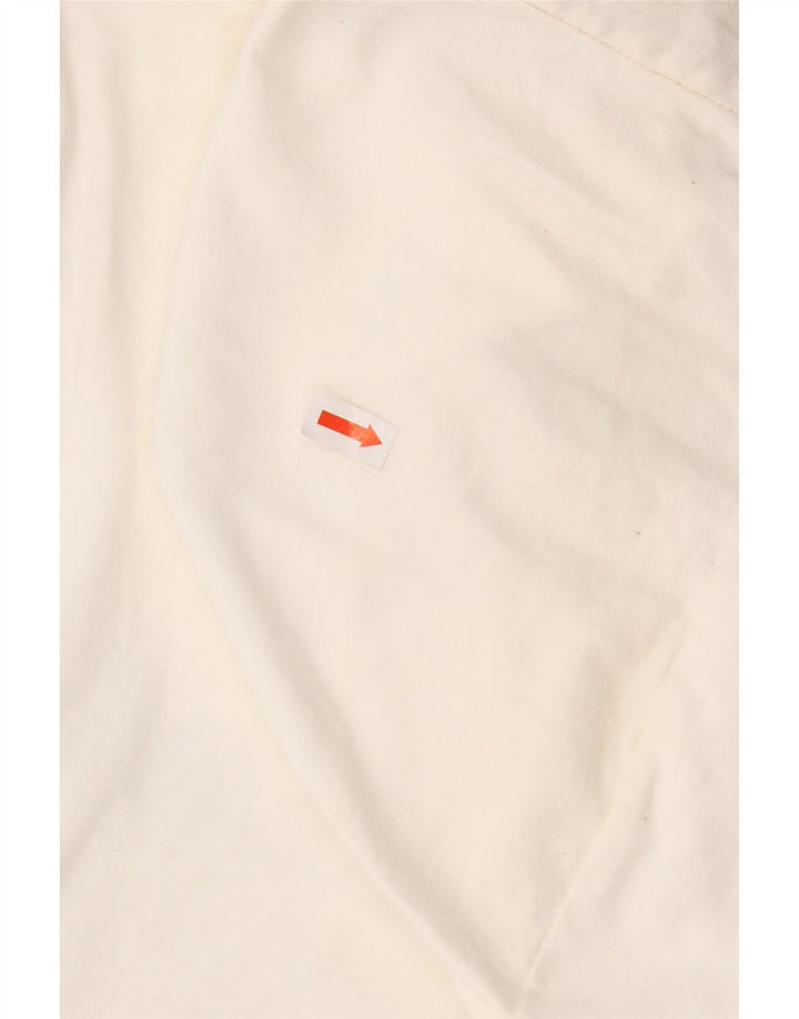 Top gráfico feminino com capuz REPLAY manga comprida Reino Unido 14 algodão branco grande