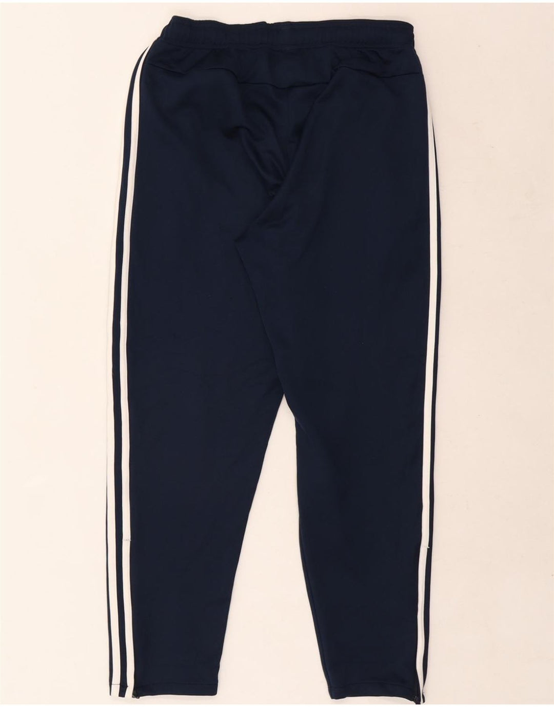 Calças de treino masculinas Adidas UK 40/42 poliéster azul marinho médio