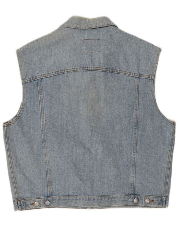 Rifle Mens Denim Gilet UK 38 Algodão Azul Médio