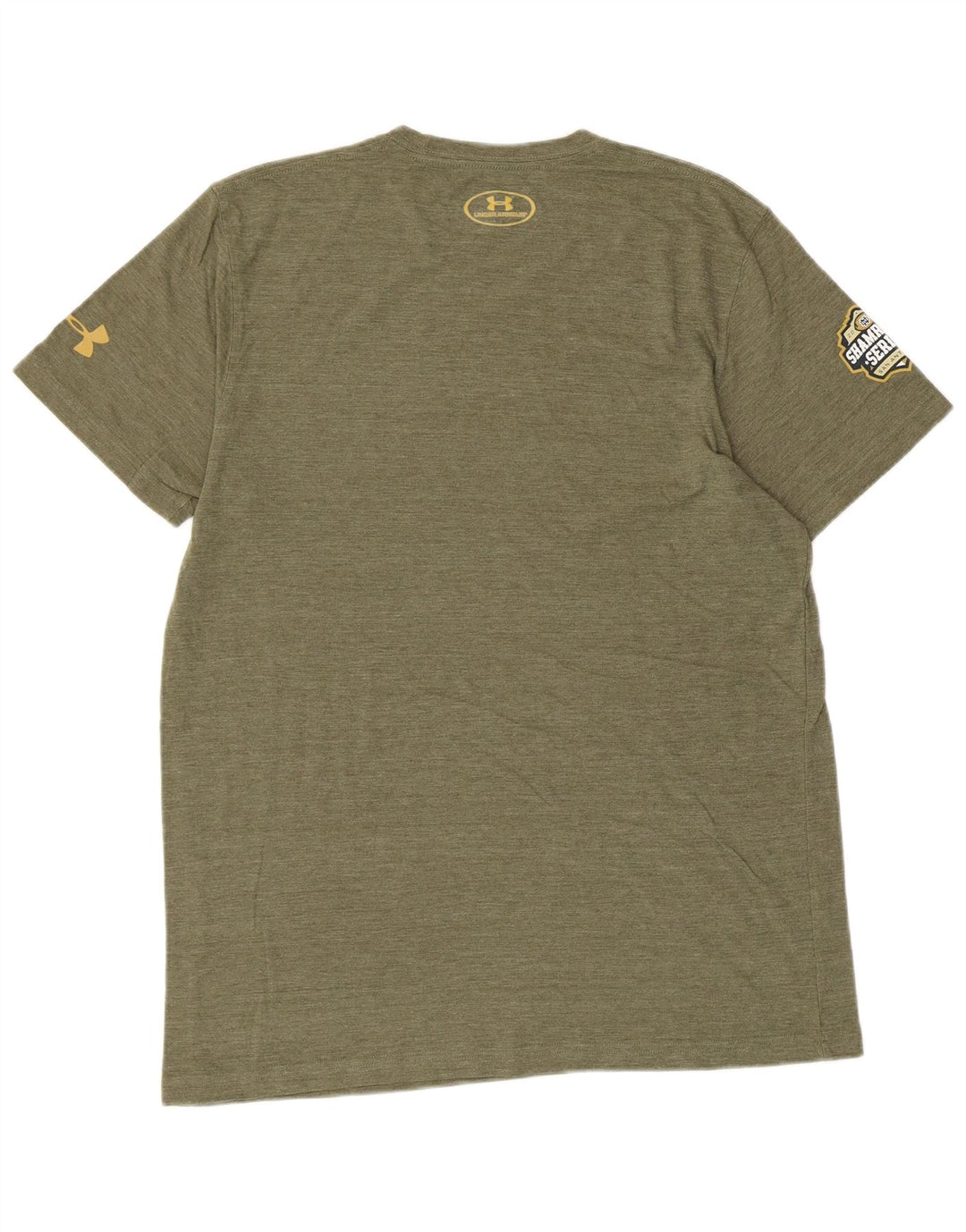 Camiseta masculina Under ARMOR Heat Gear Graphic Top médio cáqui
