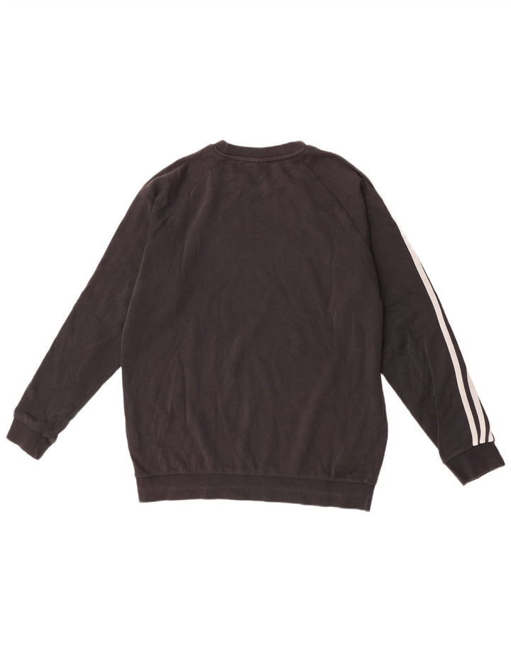 Adidas Mens Moletom Jumper Médio Algodão Preto