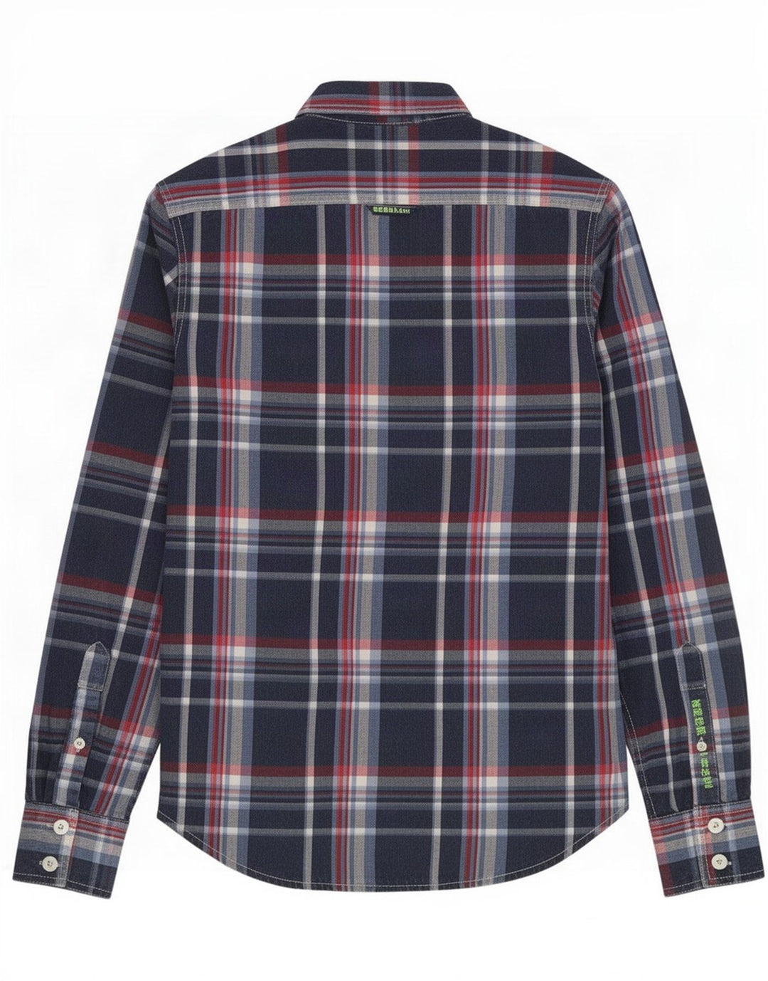 Camisa masculina Superdry XL azul marinho xadrez algodão