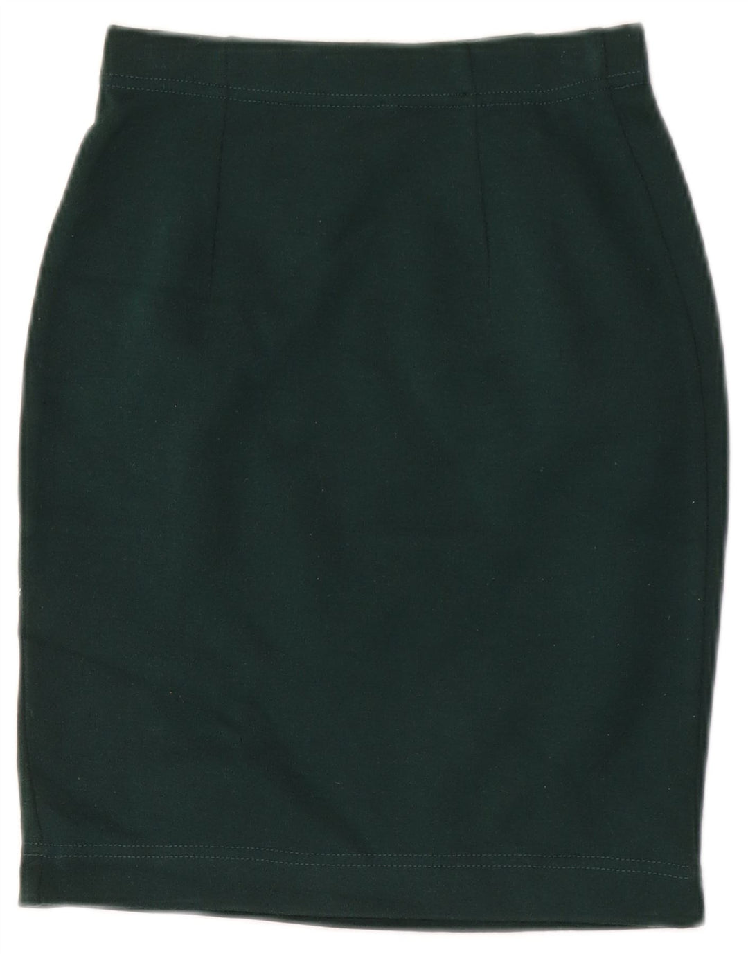 Saia lápis feminina vintage IT 40 pequena W32 lã verde