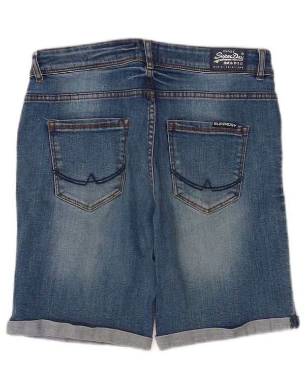 Bermuda jeans masculina Superdry W30 algodão azul médio