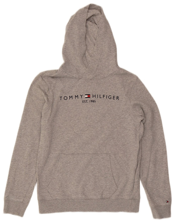 Tommy Hilfiger Boys Graphic Regular Fit moletom com capuz 13-14 anos cinza