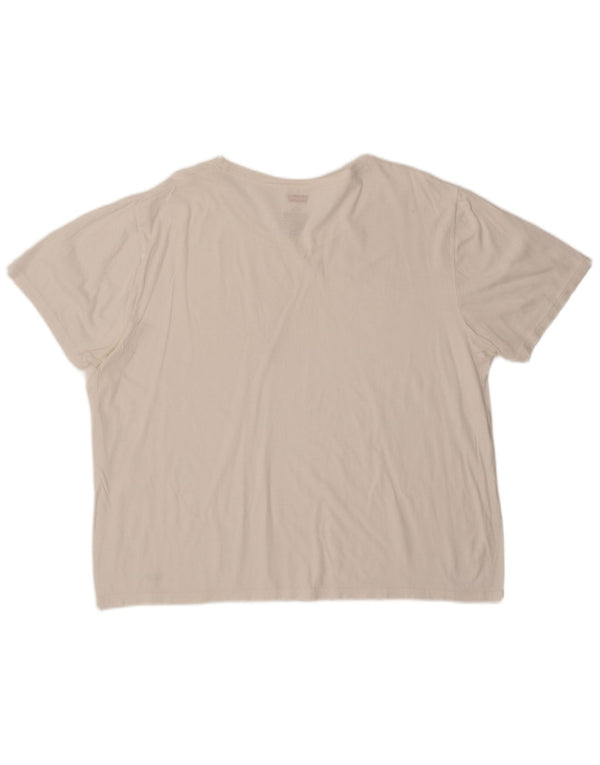 Camiseta masculina LEVI'S Top UK 42/44 grande algodão branco