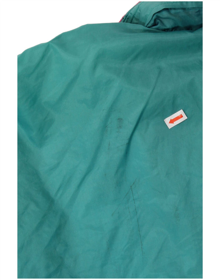 Jaqueta de chuva masculina PUMA com capuz UK 42 XL azul colorblock nylon