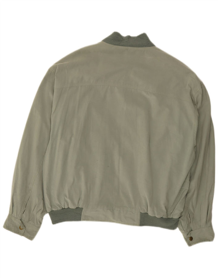 Jaqueta bomber feminina VINTAGE UK 26 4XL poliéster verde