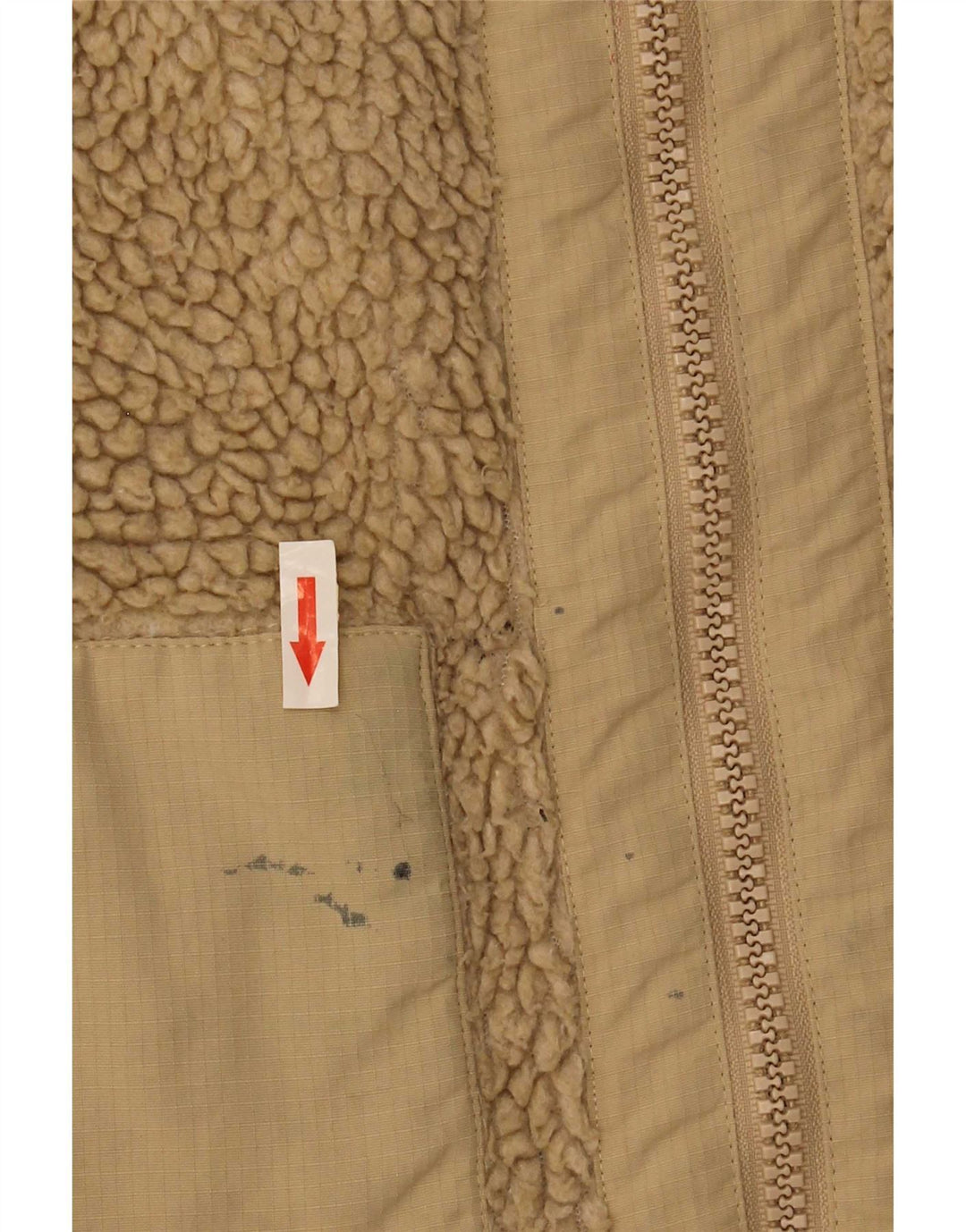 Jaqueta de lã masculina Urban Outfitters Reino Unido 36 poliéster bege pequeno