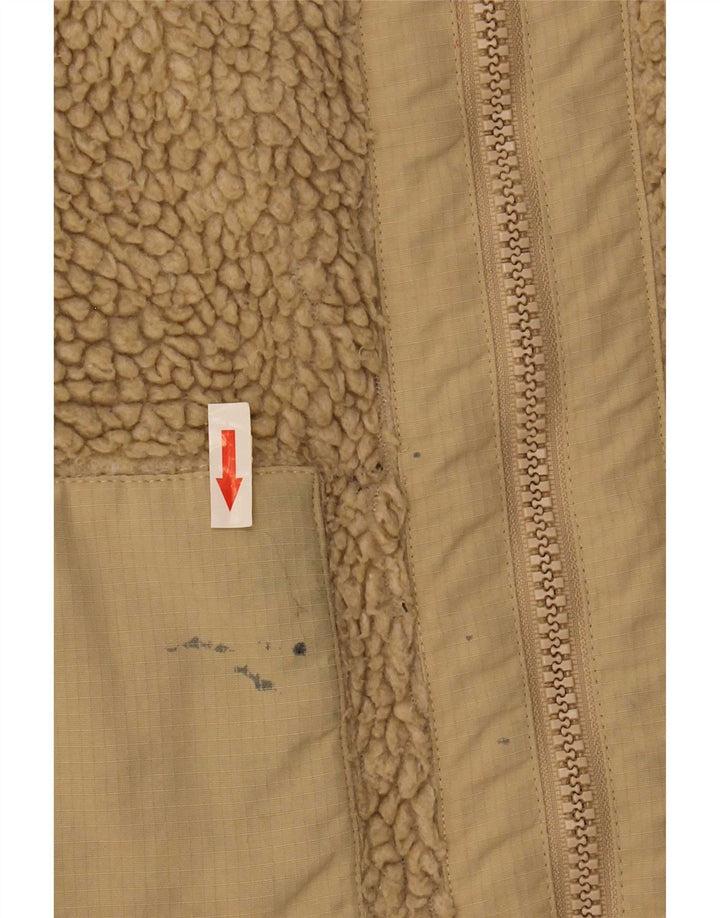 Jaqueta de lã masculina Urban Outfitters Reino Unido 36 poliéster bege pequeno