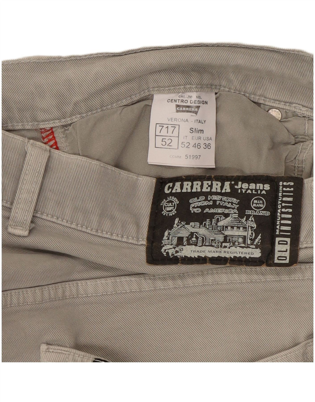 Carrera Masculino 717 Slim Jeans W36 L33 Cinza Algodão