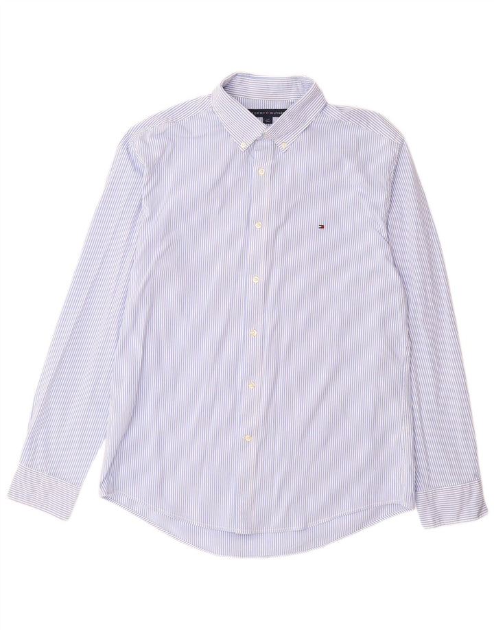 Camisa masculina TOMMY JEANS listrada azul grande