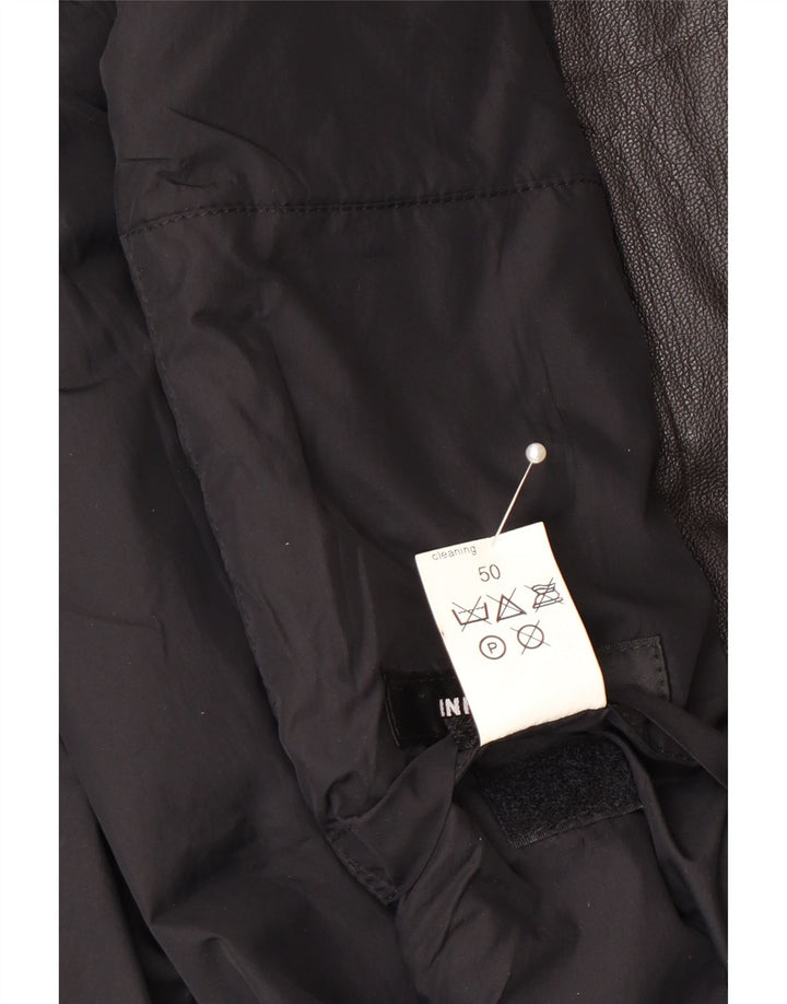 Jaqueta bomber masculina de couro Gazzarrini IT 50grande couro preto