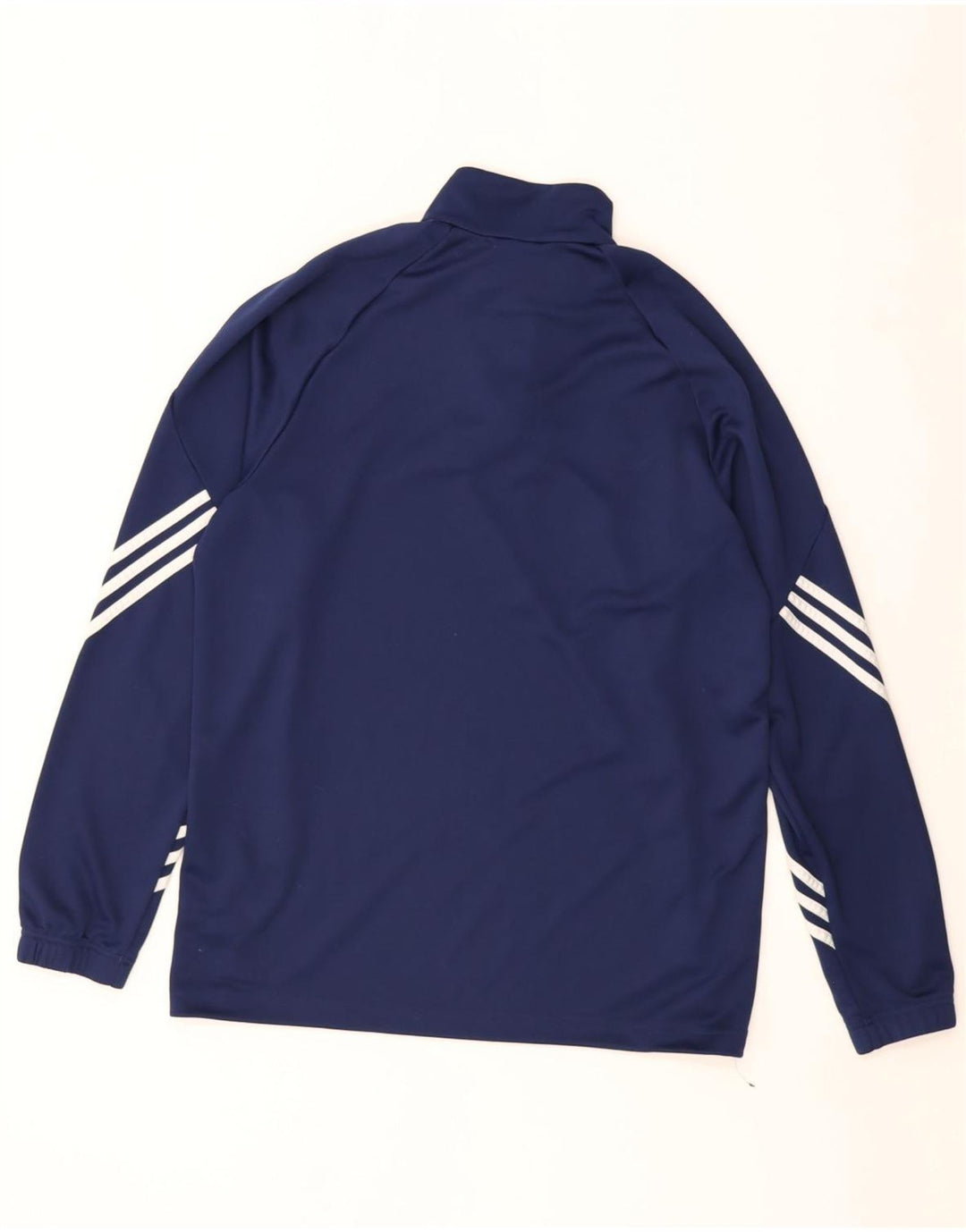 Adidas Mens Climalite Zip Neck Pullover Treino Top Grande Azul Marinho