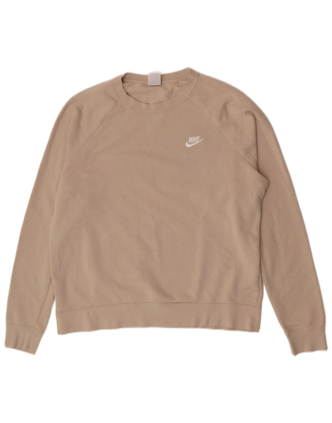 Nike feminino oversized moletom jumper UK 18 XL bege algodão