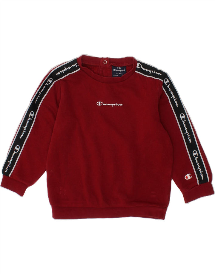 CHAMPION Baby Girls Sweatshirt Jumper 18-24 Months Large Burgundy Vintage Champion and Second-Hand Champion from Messina Hembry 