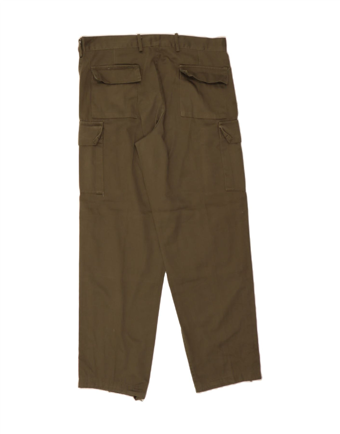 VINTAGE Mens Straight Cargo Trousers W34 L30 Khaki Vintage Vintage and Second-Hand Vintage from Messina Hembry 