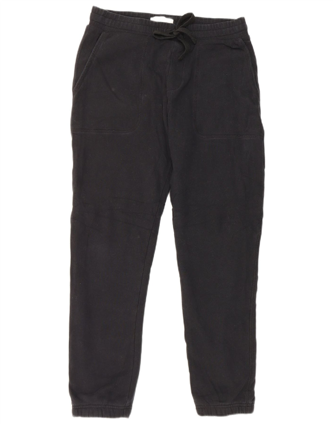Calça corta-vento masculina Marks & Spencer de ajuste regular, pequena, preta, de algodão