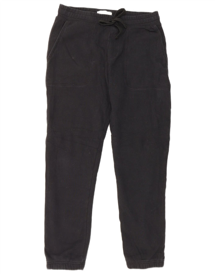 Calça corta-vento masculina Marks & Spencer de ajuste regular, pequena, preta, de algodão