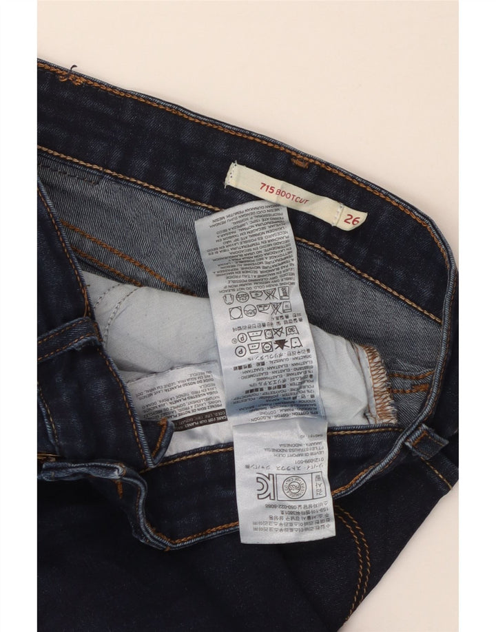 Calça jeans feminina Levi's 715 Bootcut W26 L28 azul marinho algodão