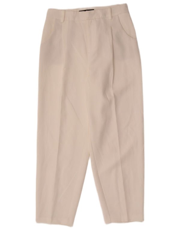Zara Calça feminina casual cônica XS W24 L26 branca