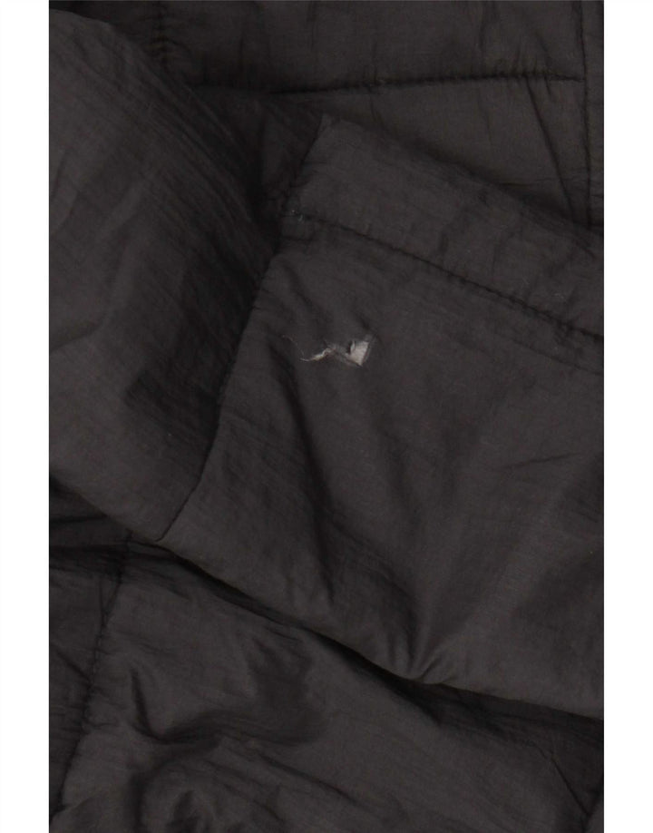 Jaqueta acolchoada feminina Zara UK 16 grande poliéster preto